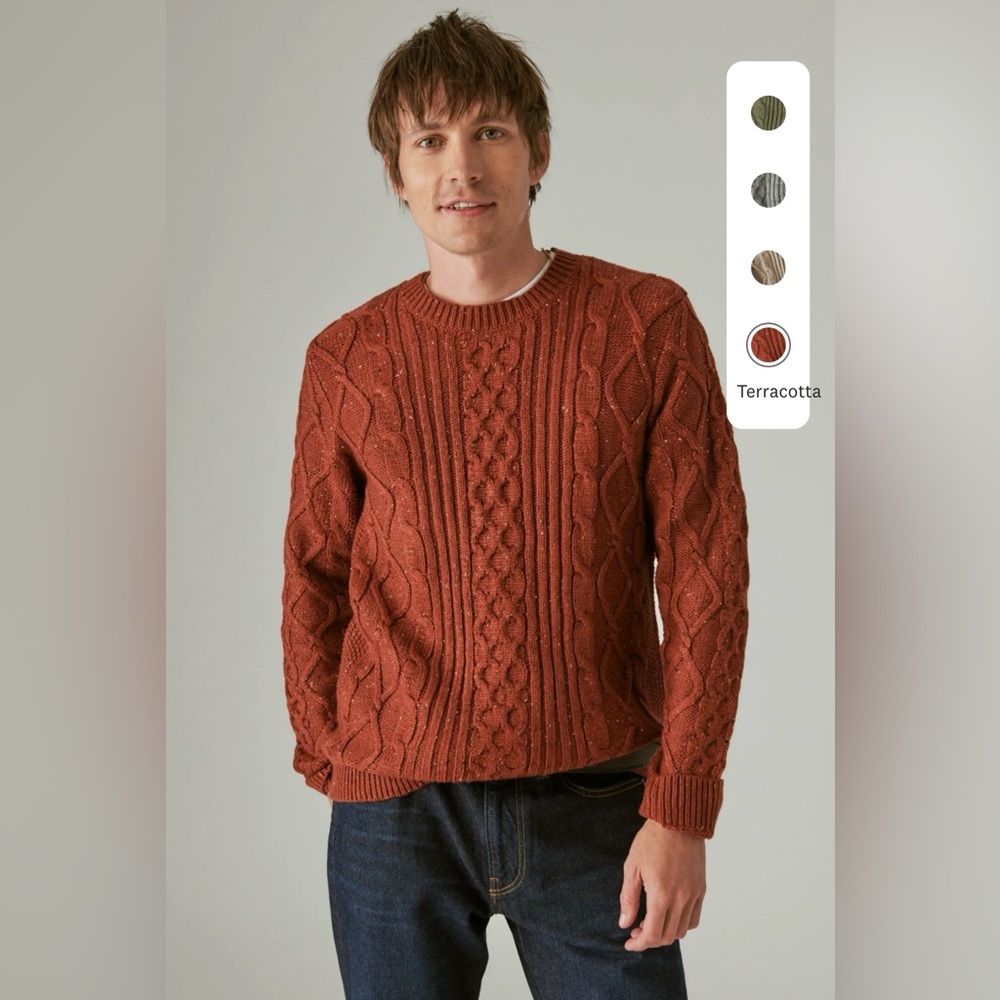 Lucky Brand Men's Tweed Sweater